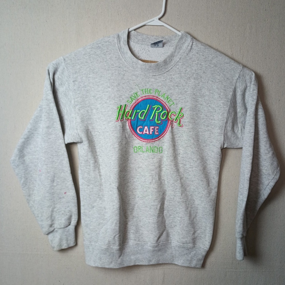 Hard Rock Cafe Orlando Sweatshirt Vintage Crewneck Save The Planet Large‎ J